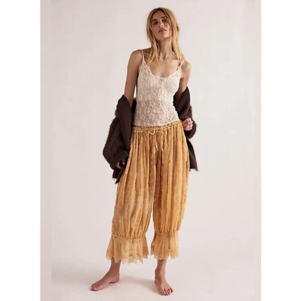 XL | Free People | NWT | Forever Young Burnout Pants | Desert Mist Combo Natural